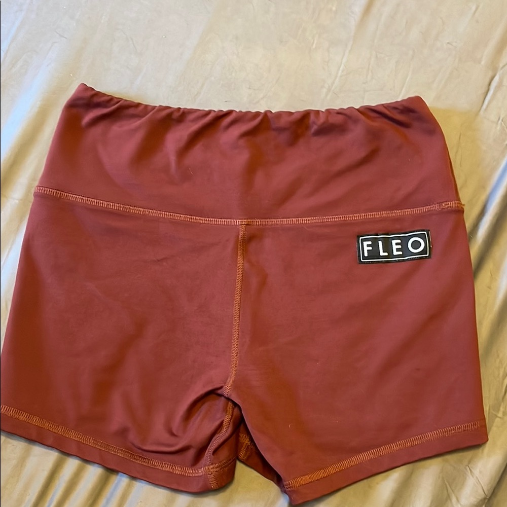 Fleo Deep Red Workout Shorts